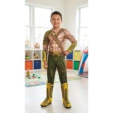 Aquaman Muscle Chest Costume Boys Kid Rubies Batman v Superman DC Comics L 12-14 picture