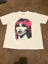 Nicki Minaj Pink Friday 2 World Tour XL White Double-Sided Graphic Print Tee picture