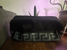 Versace Parfums Black Gray Institutional Pouch Toiletry Travel Bag picture