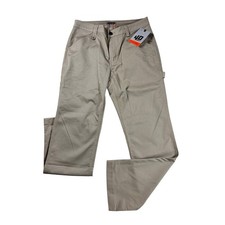 NWT 40Grit Duluth Trading Co Women 8 Regular Flex Twill Relaxed Leg Pants Khaki picture