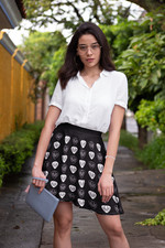 OCTAV3 Skater Skirt Black & White Octopus Picks picture