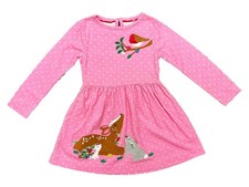 Mini Boden Girl's Rabbit Robin Applique Dress in Pink 5-6, 6-7, 7-8 Years picture