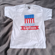 1991 Lipton Patriotic Monument T‑Shirt Medium White VTG Graphic Tee picture