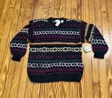 NWT Vintage 1990’s Abstract Sweater Lord & Taylor Woman size Large picture