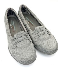 Sketchers Slip On Shoes Air Cooled Memory Foam Women’s 8 Gray Wide Fit Comfort picture