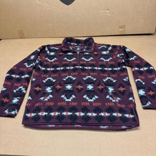 Wrangler Retro Jacket Mens Medium Multicolor Fleece 1/4 Zip Southwestern Print picture