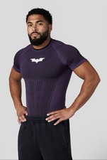 YOUNGLA BATMAN PURPLE COMPRESSION SHORT SLEEVE-EXCLUSIVE IN APP-SOLD OUT-MEDIUM picture