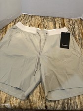 Lululemon License to Train Short 7” Lined Raw Linen Size Large Brand New picture