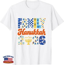 2026 Family Hanukkah Menorah Dreidel Star of David Block T-Shirt picture
