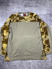 Vintage Oakley All Over Camo Long Sleeve Shirt Khaki Desert Camouflage Size L picture