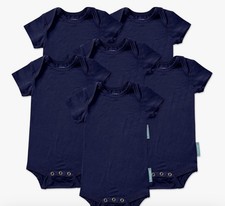 PurComfy Bamboo Rayon Short Sleeve Baby Bodysuits, Premium Soft 0-3 M (6) NEW picture