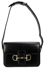 Vintage CELINE Brown Leather Gold Horsebit Satchel Shoulder Bag Italy Excellent picture