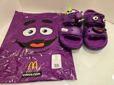 NEW McDonald's X Crocs Grimace Cozzzy Purple Sandal | Men Size 8 / Women Size 10 picture