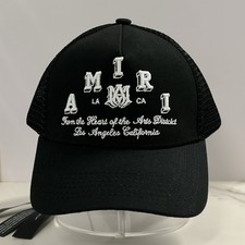 Amiri Trucker Hat From The Hearts of Art District Black Mesh Cap LA California picture