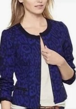 Vintage gap Zip Front Leopard Powerful Blue Jacket 4 picture