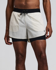 NEW Bandit Running Mens Vento 2-in-1 running shorts Champagne sz Medium compress picture