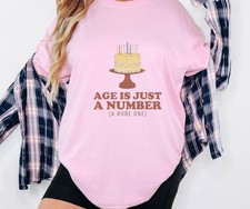 Birthday Gift Shirt - Age is Just a Number Comfort Colors Unisex Tee picture