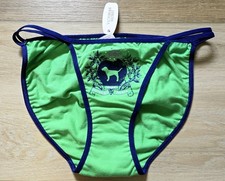NWT Rare Vintage Victoria's Secret PINK Cotton Double String Bikini Panties S picture