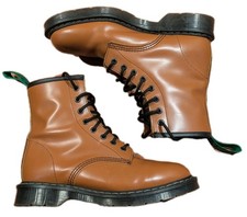 Solovair Made In England Brown 8 Eye Derby Boots UK 7 US Mens 8 Womens 9 picture