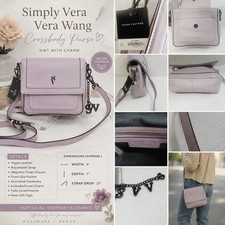 Simply Vera Vera Wang Lilac Vegan Leather Crossbody Purse NWT with Charm picture