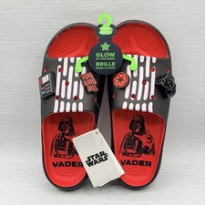 Crocs Star Wars Men's 8 Classic Slide V2 Darth Vader Glow in Dark Women's 10 picture