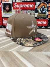 New Era Exclusive Houston Astros Real Tree Backwoods Metallic Fitted 7 1/4 Rare picture