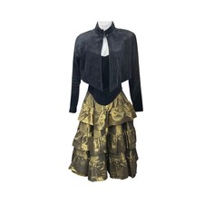 Vintage Betsey Johnson Dress Punk Tag Set Ruffle Whimsigoth Gothic Rare Grail picture