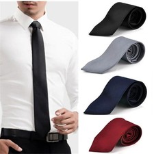 New Men s Dress Tie Solid Color Classic Neck Tie Necktie Wedding Formal USA picture