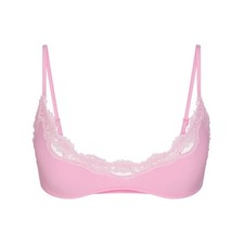 Skims Fits Everybody Lace Scoop Bralette - New - Pink - Medium picture