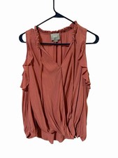 Maeve Anthropologie Size Small Coral Cold Shoulder Top Blouse picture
