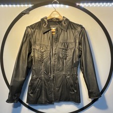 New Harley Davidson Womens Motor Cycle Genuine Leather Jacket - medium   picture