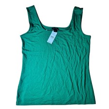 LOFT Square Neck Tank Top Women's Size Small in Green New With Tags picture