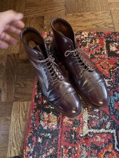 Alden x J.Crew 39628H Color 8 Horween Shell Cordovan Cap Toe Boots 13D picture