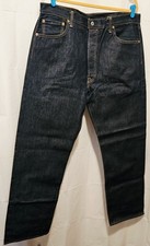 Levis 501 Mens Shrink To Fit Button Fly Jeans In Rigid-Dark Wash 38x32 NWOT picture