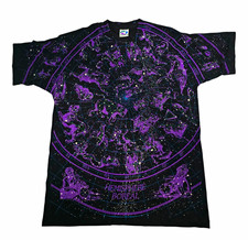 Liquid Blue Vintage 1993 Constellation T Shirt XXL Purple Black Made USA RN81758 picture
