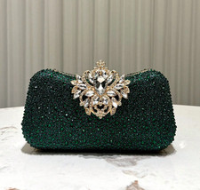 Luxury Rhinestone Crystal Evening Clutch Purse Wedding Party Bag For Wedding picture