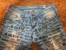 Avant Garde 00s Crazy Age Graphic Boot Cut Jeans Women’s W28 L33 make offer picture