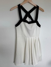 NWT BCBGeneration Black & White Mini Dress Pleated Size 6 NEW WITH TAGS picture