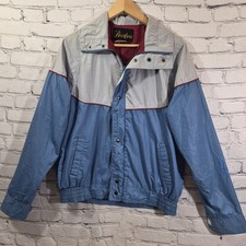 Vintage Aventura Racer Windbreaker Jacket Men's Sz M Medium Blue Gray 70s-80s picture