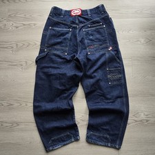 VTG Y2K Ecko Baggy Wide Leg Jeans Jnco Style Goth Skater Men's 34x31 Carpenter  picture