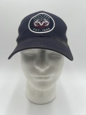 Realtree Est. 1986 Mesh Trucker Snapback Hat Navy White Adjustable Cap USA Flag picture