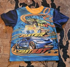 Vintage 2000s Hot Wheels Fast Faster Fastest Nissan Z & GTR TShirt - Size Boys 8 picture