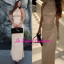 ZARA WOMAN NWT FW26 CHAMPAGNE RHINESTONE HALTER CORSET DRESS XS-XXL 5063/201/713 picture
