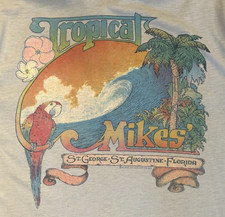 VTG Surf Polo Shirt Men's XL 80s St Augustine St George Florida Tropical Mike's picture