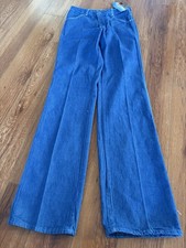 Vintage Live Ins Jeans 28 Long Blue Flare Bell Bottom USA Cotton Deadstock Tags picture