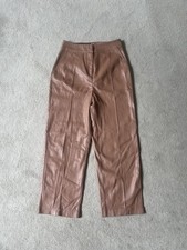 Karen Walker Faux Leather Mocka Straight Pants AU6 picture