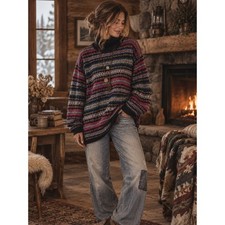 City Editions Vintage Deadstock Multicolor Sweater SZ L NWT picture