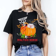 Dialysis nurse Halloween Unisex T-Shirt Scary Spooky Dialysis Registered nurse t picture