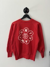 True Vintage Hanes Sport Sweatshirt Mens Medium Red 60s USA Flower Wichita picture