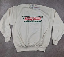 Vintage Krispy Kreme Sweatshirt Size XL Off White Jerzees Promotional y2k NEW picture